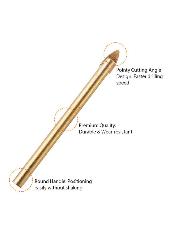 10-Piece Round Shank Drill Bit Set Gold - Image 2