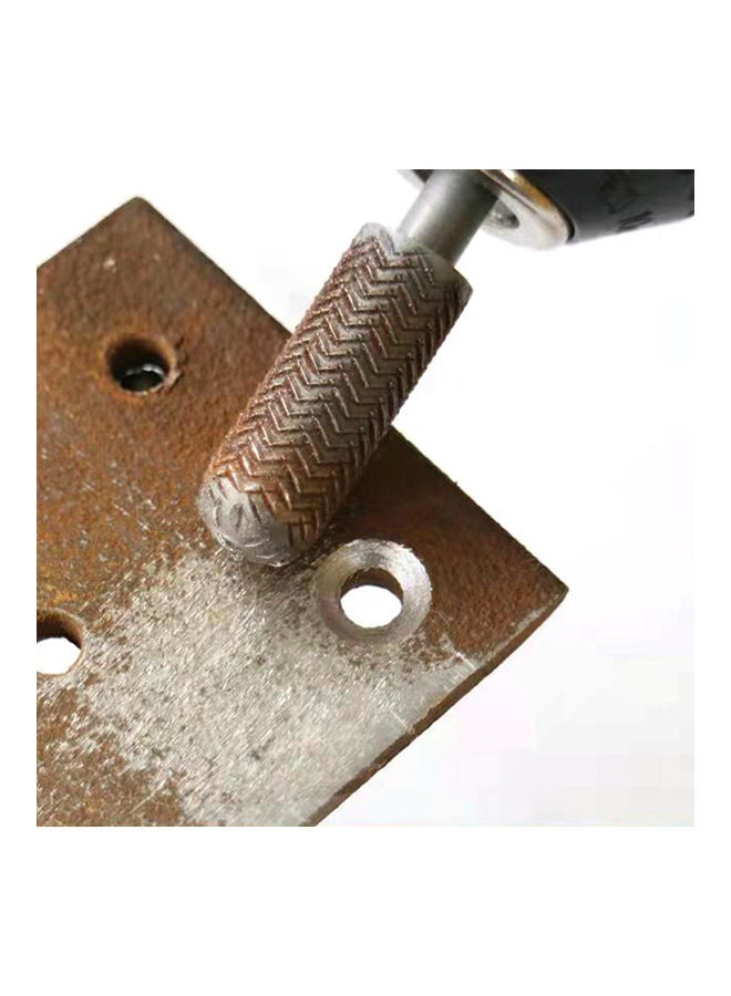 5-Piece High Speed Double Cutter Rotary Files Drill Set Silver