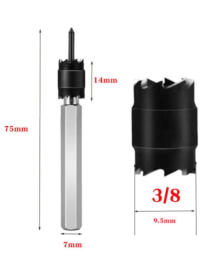 2-Piece HSS Spot Weld Cutter Drill Bit Set Silver 7.5cm  - Image 2