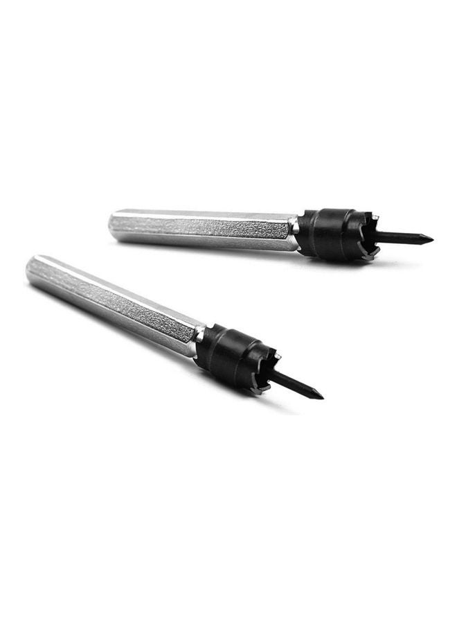 2-Piece HSS Spot Weld Cutter Drill Bit Set Silver 7.5cm  - Image 3
