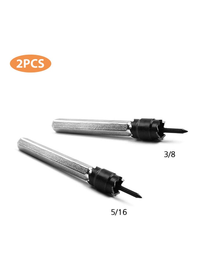 2-Piece HSS Spot Weld Cutter Drill Bit Set Silver 7.5cm  - Image 1