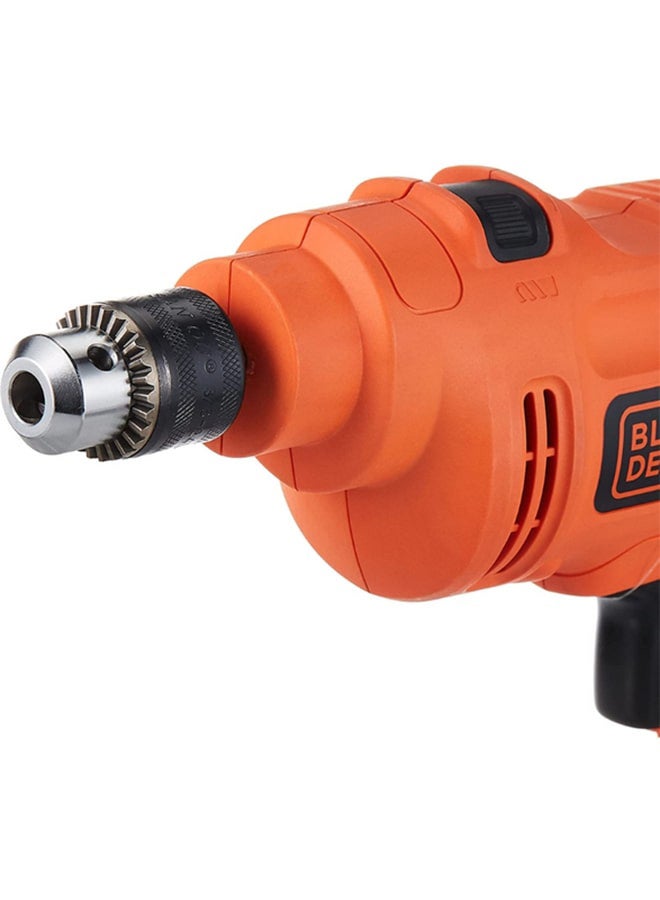 BLACK+DECKER 550W 10mm Corded Electric Hammer Percussion Drill for Metal, Concrete & Wood Drilling, Orange/Black - KR5010-B5, Orange/Black  - Image 3