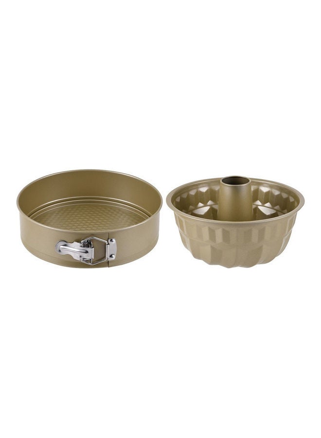 BERGNER - 2-Piece Bakeright Pro Carbon Steel Non-Stick Bakeware Set Greenish Gold - Image 1