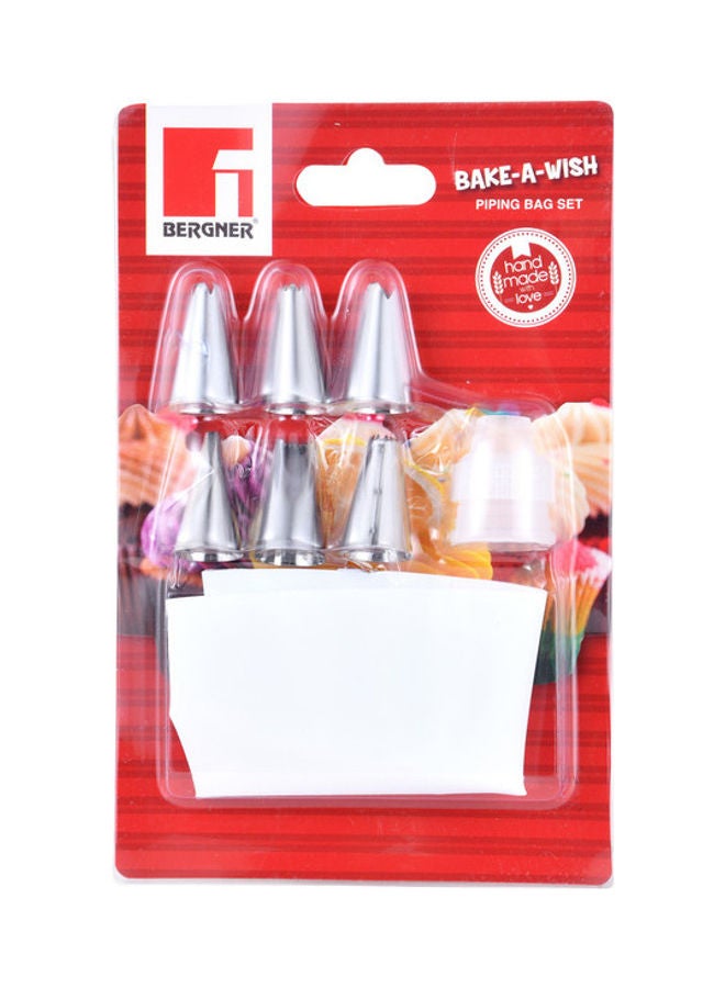 BERGNER Bake A Wish Silicone Piping Bag Set White 31x17cm  - Image 2