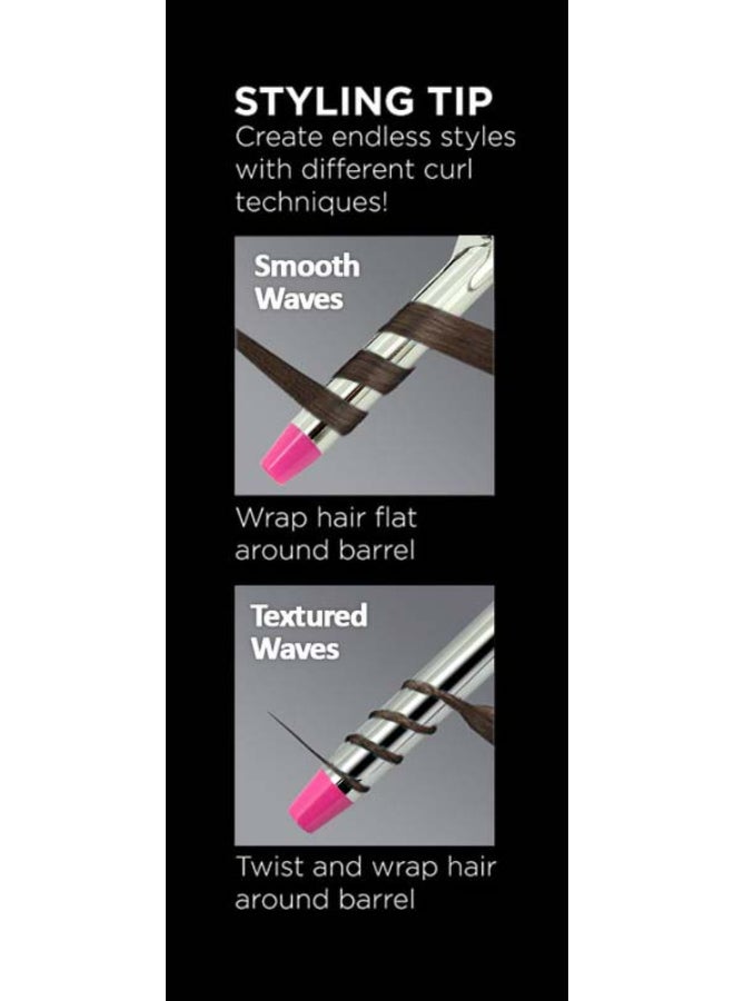SONASHI - Hair Curler For All Hair Types Temperature Setting Of 200 Degree With ONOFF Switch And 360 degree swivel cord Hanging Loop SHC-3002 Pink/Silver - Image 1