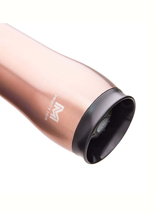 Mighty Mug Mighty Mug | The Untippable Mug | Grips When Hit, Lifts for Sips | Insulated Stainless Steel Tumbler | Cupholder Friendly | Gifts for Women Men All | Leakproof | 6 Hour Hot / 24 Cold | 16oz | RoseGold | 1930D Rose Gold  - Image 4