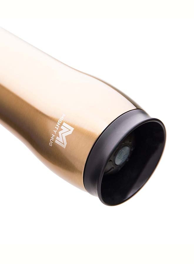 Mighty Mug Mighty Mug | The Untippable Mug | Grips When Hit, Lifts for Sips | Insulated Stainless Steel Tumbler | Cupholder Friendly | Gifts for Women Men All | Leakproof | 6 Hour Hot / 24 Cold | 16oz | Gold | 1931D Gold 9x9x28cm  - Image 4