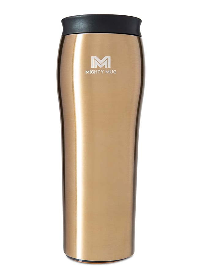 Mighty Mug | The Untippable Mug | Grips When Hit, Lifts for Sips | Insulated Stainless Steel Tumbler | Cupholder Friendly | Gifts for Women Men All | Leakproof | 6 Hour Hot / 24 Cold | 16oz | Gold | 1931D Gold 9x9x28cm - v1640502510/N52205731A_1