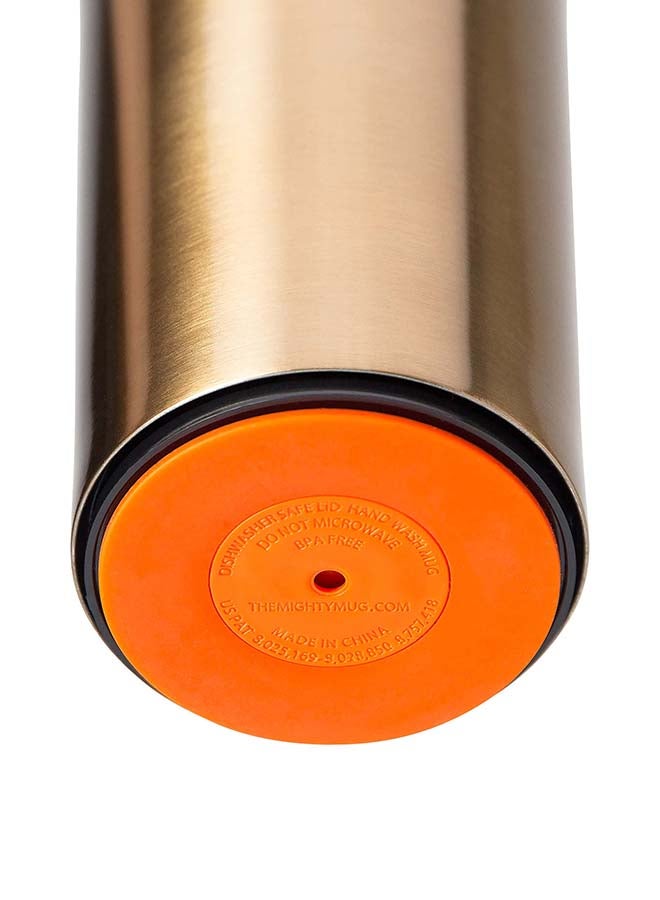 Mighty Mug Mighty Mug | The Untippable Mug | Grips When Hit, Lifts for Sips | Insulated Stainless Steel Tumbler | Cupholder Friendly | Gifts for Women Men All | Leakproof | 6 Hour Hot / 24 Cold | 16oz | Gold | 1931D Gold 9x9x28cm  - Image 3