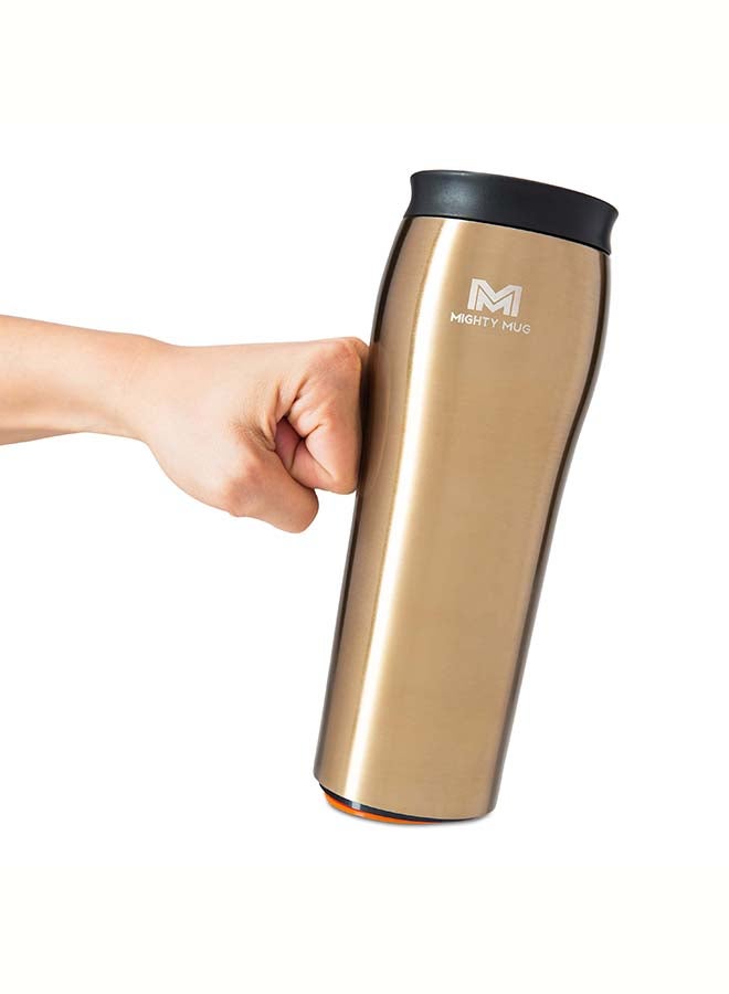 Mighty Mug | The Untippable Mug | Grips When Hit, Lifts for Sips | Insulated Stainless Steel Tumbler | Cupholder Friendly | Gifts for Women Men All | Leakproof | 6 Hour Hot / 24 Cold | 16oz | Gold | 1931D Gold 9x9x28cm - v1640502510/N52205731A_5