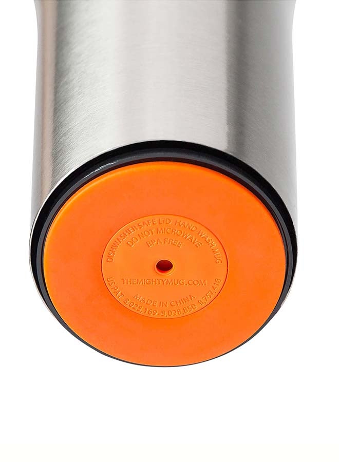 Mighty Mug Mighty Mug | The Untippable Mug | Grips When Hit, Lifts for Sips | Insulated Stainless Steel Tumbler | Cupholder Friendly | Gifts for Women Men All | Leakproof | 6 Hours Hot / 24 Cold | 16oz | Silver | 1980D Silver 9x9x28cm  - Image 3
