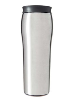 Mighty Mug Mighty Mug | The Untippable Mug | Grips When Hit, Lifts for Sips | Insulated Stainless Steel Tumbler | Cupholder Friendly | Gifts for Women Men All | Leakproof | 6 Hours Hot / 24 Cold | 16oz | Silver | 1980D Silver 9x9x28cm  - Image 2