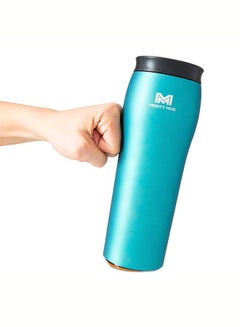 Mighty Mug Mighty Mug | The Untippable Mug | Grips When Hit, Lifts for Sips | Insulated Stainless Steel Tumbler | Cupholder Friendly | Gifts for Women Men All | Leakproof | 6 Hour Hot / 24 Cold | 16oz | Teal Matte | 1943D Teal Matte  - Image 5