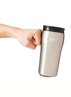 Mighty Mug Mighty Mug | The Untippable Mug | Grips When Hit, Lifts for Sips | Insulated Stainless Steel Tumbler | Cupholder Friendly | Gifts for Women Men All | Leakproof | 4 Hours Hot / 24 Cold | 12oz | Matallic Beige | 1949D Metallic Beige  - Image 3