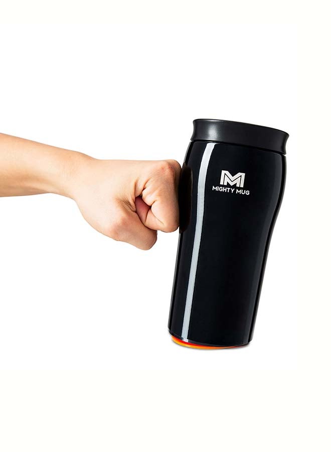 Mighty Mug | The Untippable Mug | Grips When Hit, Lifts for Sips | Insulated Stainless Steel Tumbler | Cupholder Friendly | Gifts for Women Men All | Leakproof | 4 Hours Hot / 24 Cold | 12oz | Midnight | 1955D Midnight Black 9x9x22.5cm - v1640502520/N52205742A_3