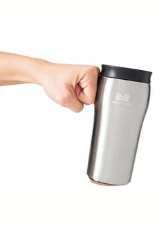 Mighty Mug Mighty Mug | The Untippable Mug | Grips When Hit, Lifts for Sips | Insulated Stainless Steel Tumbler | Cupholder Friendly | Gifts for Women Men All | Leakproof | 4 Hours Hot / 24 Cold | 12oz | Silver | 1950D Silver  - Image 3