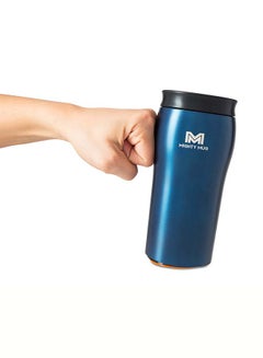 Mighty Mug Mighty Mug | The Untippable Mug | Grips When Hit, Lifts for Sips | Insulated Stainless Steel Tumbler | Cupholder Friendly | Gifts for Women Men All | Leakproof | 4 Hours Hot / 24 Cold | 12oz | Oceanic Blue Matte | 1957D Oceanic Blue Matte 9x9x22.5cm  - Image 3