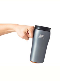 Mighty Mug Mighty Mug | The Untippable Mug | Grips When Hit, Lifts for Sips | Insulated Stainless Steel Tumbler | Cupholder Friendly | Gifts for Women Men All | Leakproof | 4 Hours Hot / 24 Cold | 12oz | Charcoal Matte | 1959D Charcoal Matte 9x9x22.5cm  - Image 3