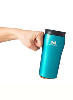 Mighty Mug Mighty Mug | The Untippable Mug | Grips When Hit, Lifts for Sips | Insulated Stainless Steel Tumbler | Cupholder Friendly | Gifts for Women Men All | Leakproof | 4 Hours Hot / 24 Cold | 12oz | Teal Matte | 1960D Teal Matte 9x9x22.5cm  - Image 3