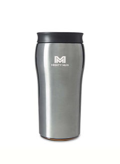 Mighty Mug Mighty Mug | The Untippable Mug | Grips When Hit, Lifts for Sips | Insulated Stainless Steel Tumbler | Cupholder Friendly | Gifts for Women Men All | Leakproof | 4 Hours Hot / 24 Cold | 12oz | Black Pearl | 1978D Gun Metal  - Image 1