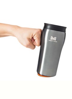 Mighty Mug Mighty Mug | The Untippable Mug | Grips When Hit, Lifts for Sips | Insulated Stainless Steel Tumbler | Cupholder Friendly | Gifts for Women Men All | Leakproof | 4 Hours Hot / 24 Cold | 12oz | Black Pearl | 1978D Gun Metal  - Image 3