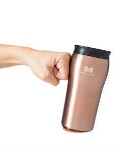 Mighty Mug Mighty Mug | The Untippable Mug | Grips When Hit, Lifts for Sips | Insulated Stainless Steel Tumbler | Cupholder Friendly | Gifts for Women Men All | Leakproof | 4 Hours Hot / 24 Cold | 12oz | Rose Gold | 1979D Rose Gold 9x9x22.5cm  - Image 3