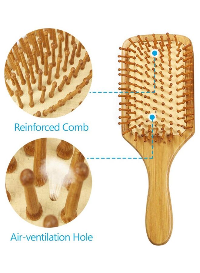 Bamboo Hair Brush Gold 24.5x4x8.5cm - Image 2