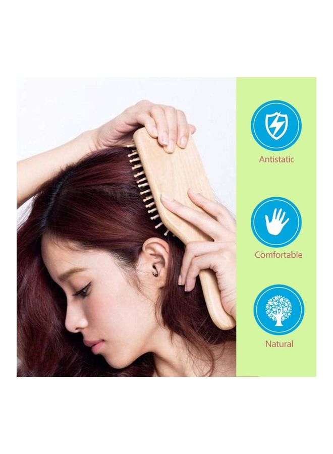 Bamboo Hair Brush Gold 24.5x4x8.5cm - Image 3