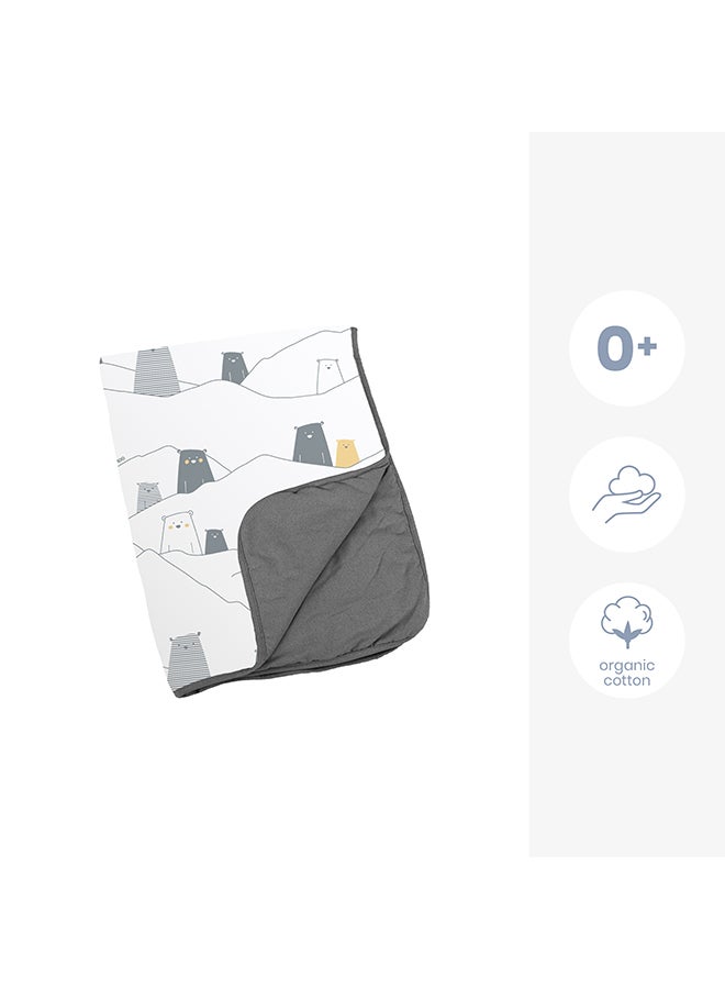 Doomoo Bear Printed Dream Baby Blanket -  Grey  - Image 2