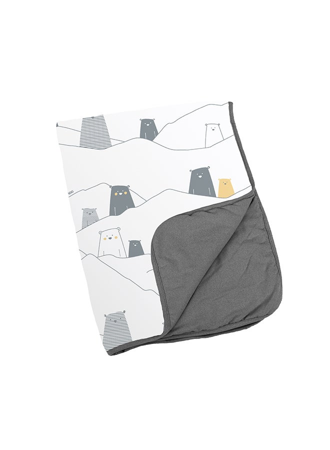 Doomoo Bear Printed Dream Baby Blanket -  Grey  - Image 1