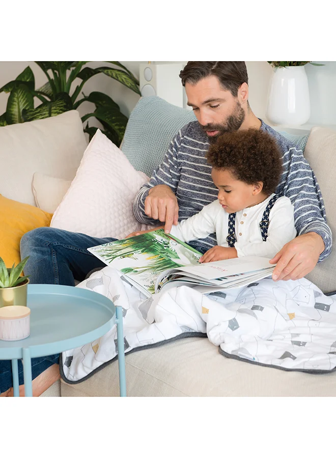 Doomoo Bear Printed Dream Baby Blanket -  Grey