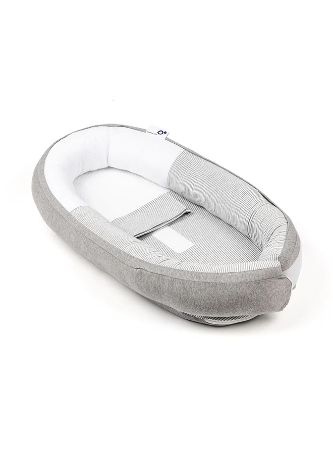 Doomoo Co07 Organic Cotton Baby Nest, Classic Grey Cot, 0 - 3 Months