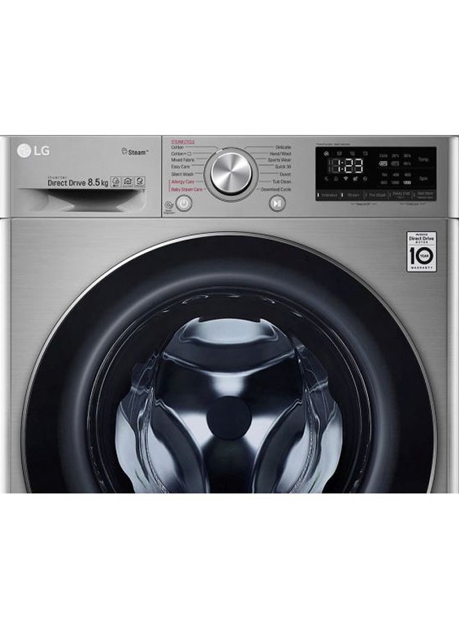 LG - Front Load Washer F2V5GYP2T Silver - Image 1