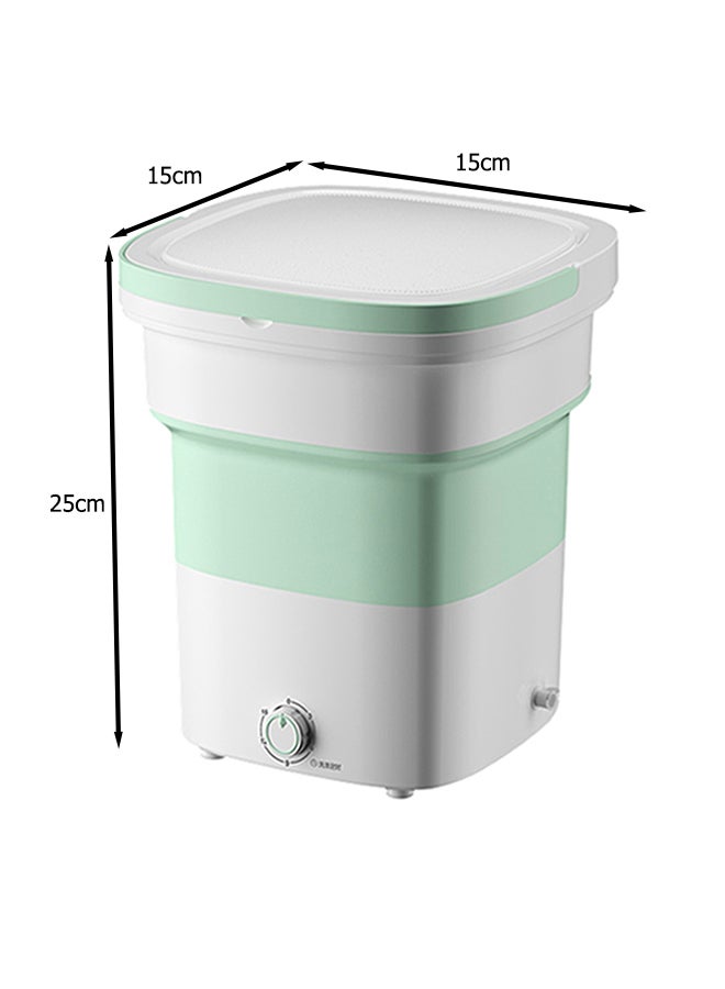 GT-Wheel Portable Mini Folding Clothes Washing Machine 135 W Miniwash112 Green/White - Image 2