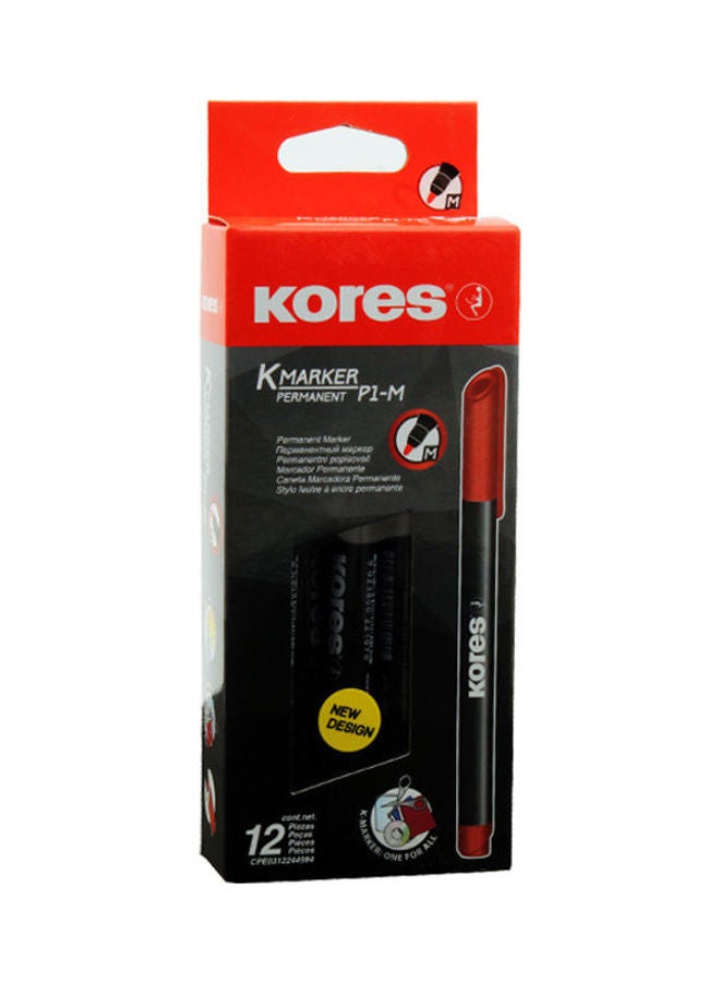 K-Marker Permanent Fine Marker No.22107 Red