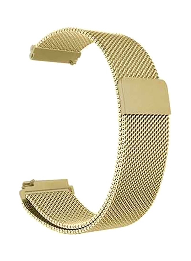 MARGOUN - Stainless Steel Milanese Loop Mesh Replacement Band For Samsung Galaxy Watch 4/4 Classic/3/Active/Active 2 Gold - Image 1