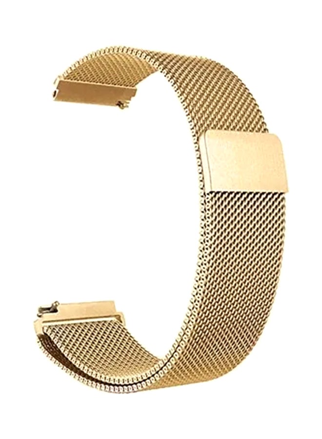 MARGOUN - Stainless Steel Milanese Loop Mesh Replacement Band For Samsung Galaxy Watch 4/4 Classic/3/Active/Active 2 Vintage Gold - Image 1