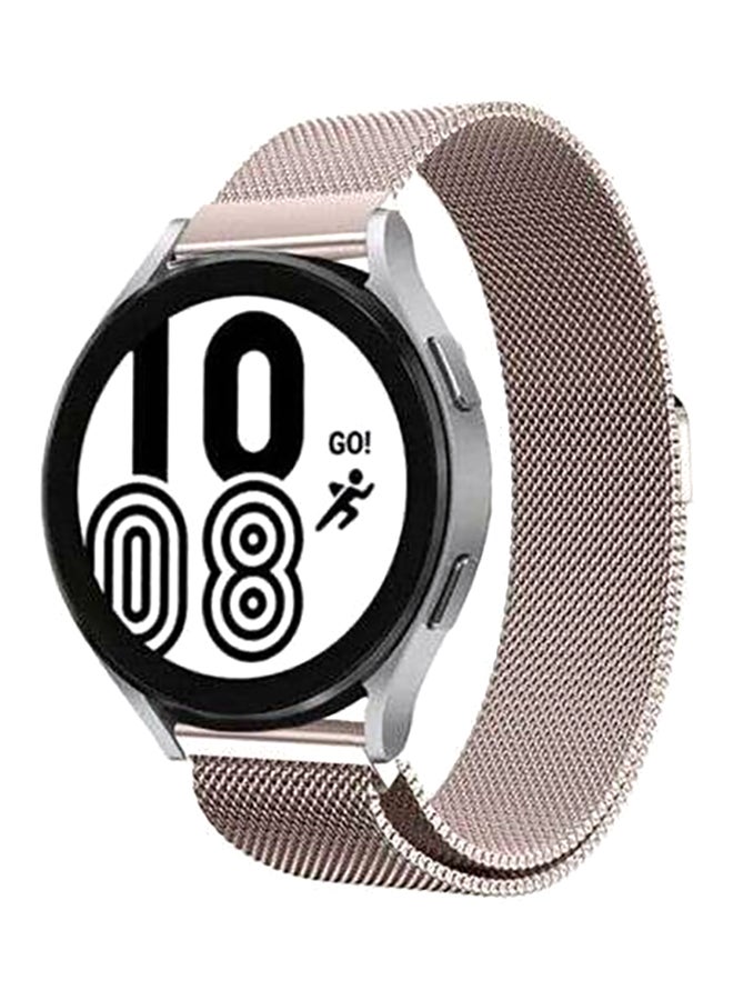 MARGOUN - Stainless Steel Milanese Loop Mesh Replacement Band For Samsung Galaxy Watch 4/4 Classic/3/Active/Active 2 Rose Gold - Image 1