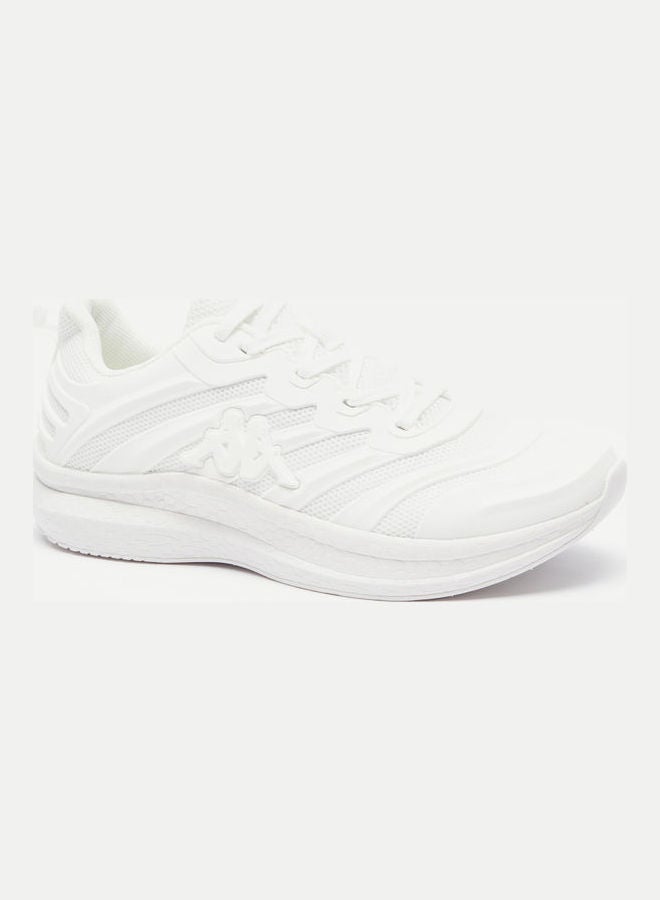 Kappa Women's Textured Walking Shoes with Lace-Up Closure White  - Image 3