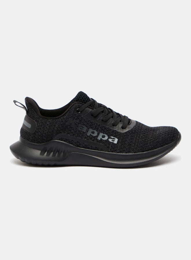 Kappa Men's Textured Lace-Up Walking Shoes Black  - Image 1