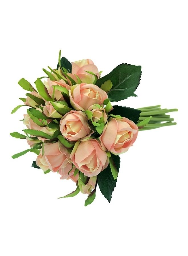 Handsomegift Bundle Of Artificial Flowers Pink 25x18cm - Image 1