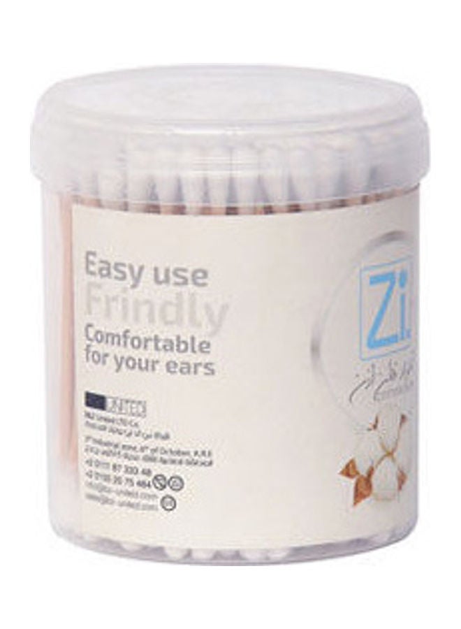 zi Cotton Ear Buds Wood White  - Image 1
