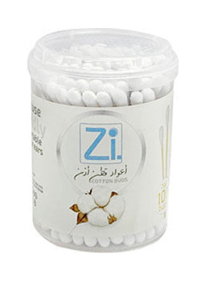 zi Cotton Ear Buds Wood White  - Image 1