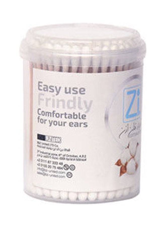 zi Cotton Ear Buds Wood White  - Image 2