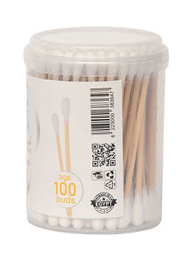 zi Cotton Ear Buds Wood White  - Image 3