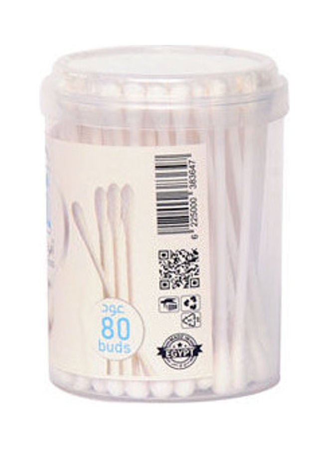 zi Cotton Ear Buds Plastic White  - Image 3