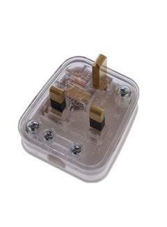 AL FANAR 3 Pin Plug Top With Fuse White 7x4.5x4cm  - Image 1