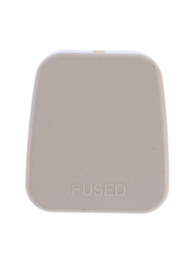 AL FANAR - 3 Pin Plug Top With Fuse White 7x4.5x4cm - Image 1