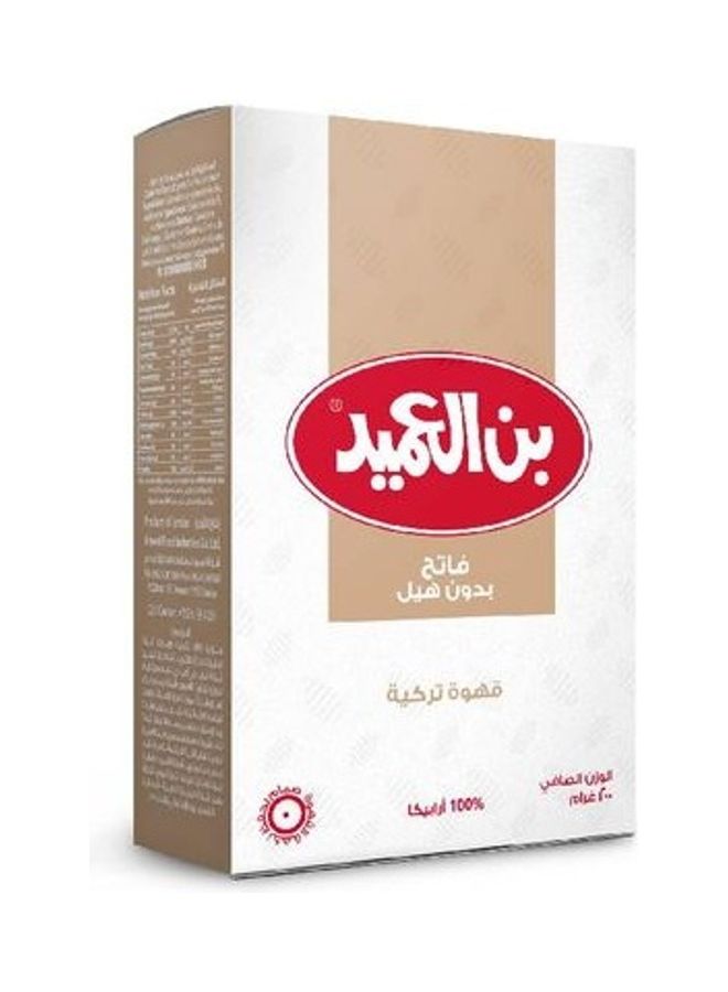 العميد قهوة فاتحة بدون هيل 200جرام 