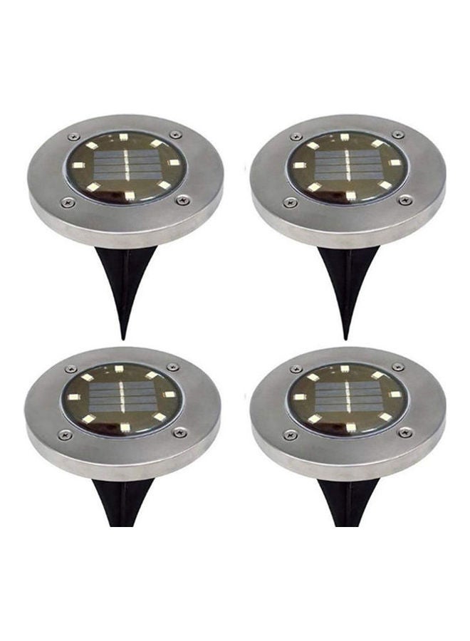 Faster Solar Ground Lights 8 Led Solar Garden Outdoor In-Ground Light Waterproof Sensing Landscape Lights For Lawn Pathway Yard Driveway Patio Walkway Pool Area  Work Time 8-10 Hour (4 Pack) White  - Image 1